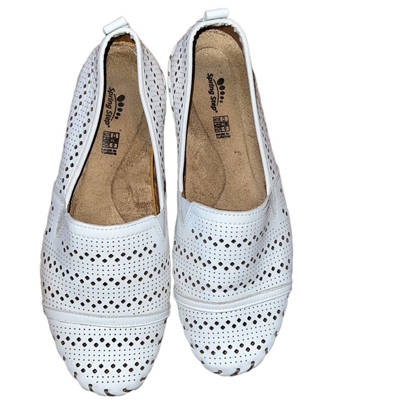Spring Step White Leather Shoes Size 9.5 - Picture 2 of 6